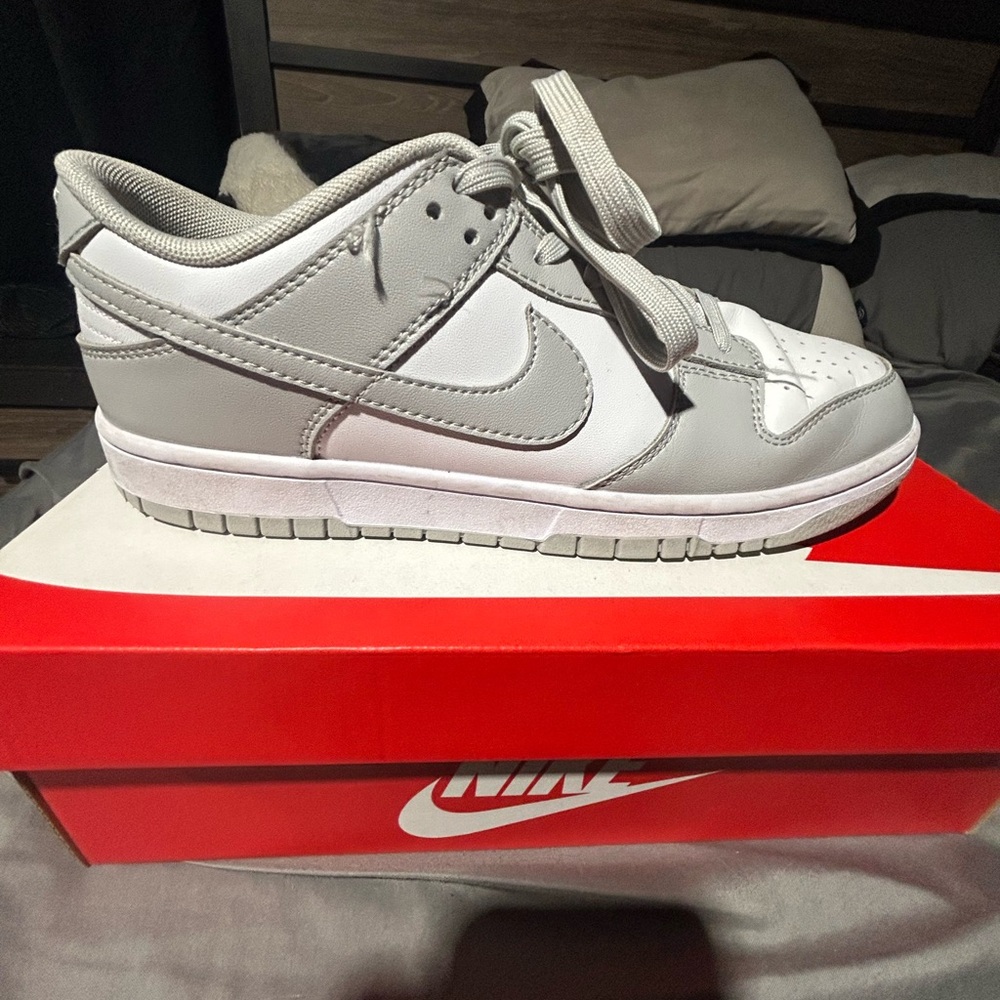 Nike Light Gray and White Sneakers